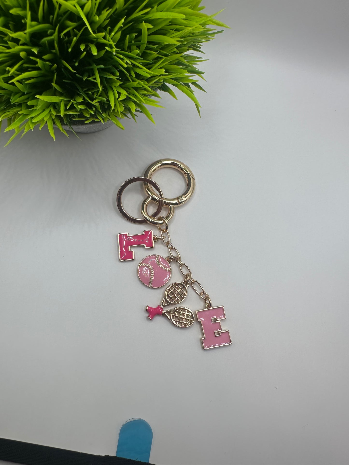 Love Tennis Bag Charm and Keychain