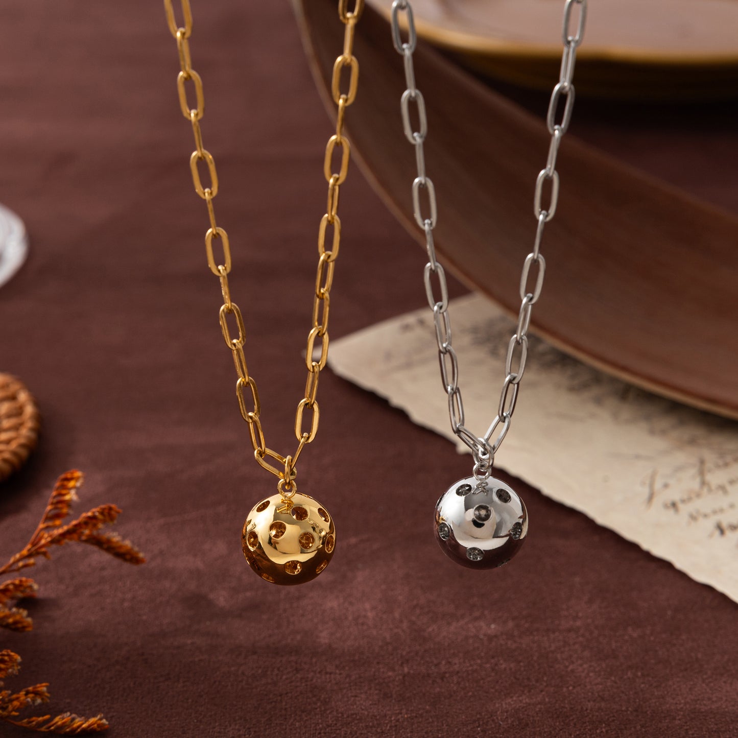 Pickleball Pendant Necklace